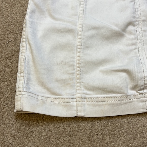 Free People 'Modern Femme' Mini Skirt in White Denim Size 2 - Picture 8 of 8